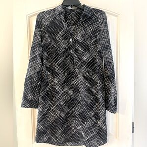 The Limited Ashton Navy Blue Shirt Dress Collared Long Sleeve Career Women S